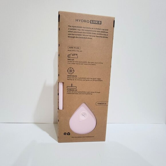 NEW HYDROJUG - PINK SAND HydroShkr 24oz Stainless Steel Shaker Bottle - NIB - Picture 3 of 9